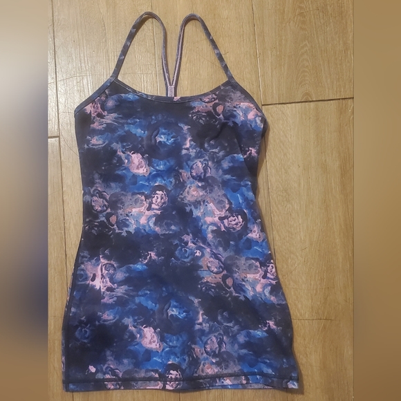 Lululemon Power Y Tank Luon Moody Mirage Bark Berry Deep Navy - Picture 10 of 16